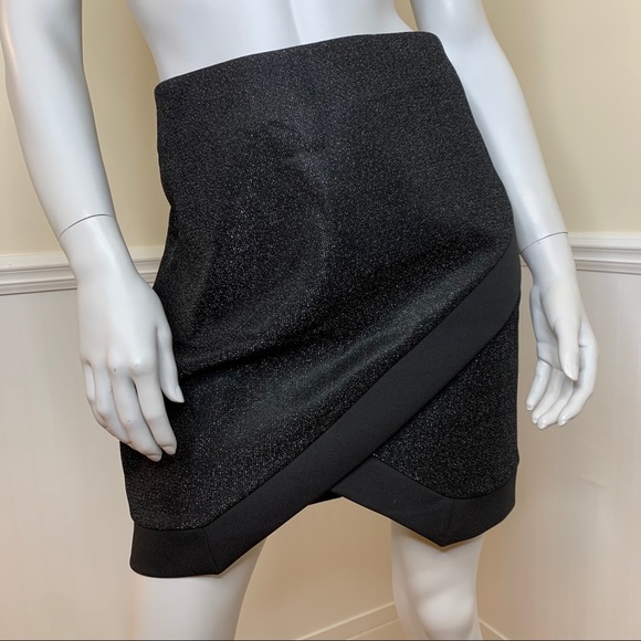 Express Tulip Black Sparkle Skirt - Picture 3 of 6